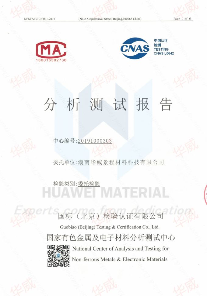 hafnium dioxide HfO2 Inspection report 1 20191015 (1)(1)